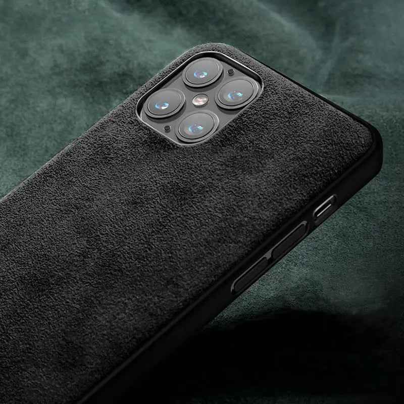 iPhone 14 Anacotte Luxeium premium microfiber suede handcraft iPhone case