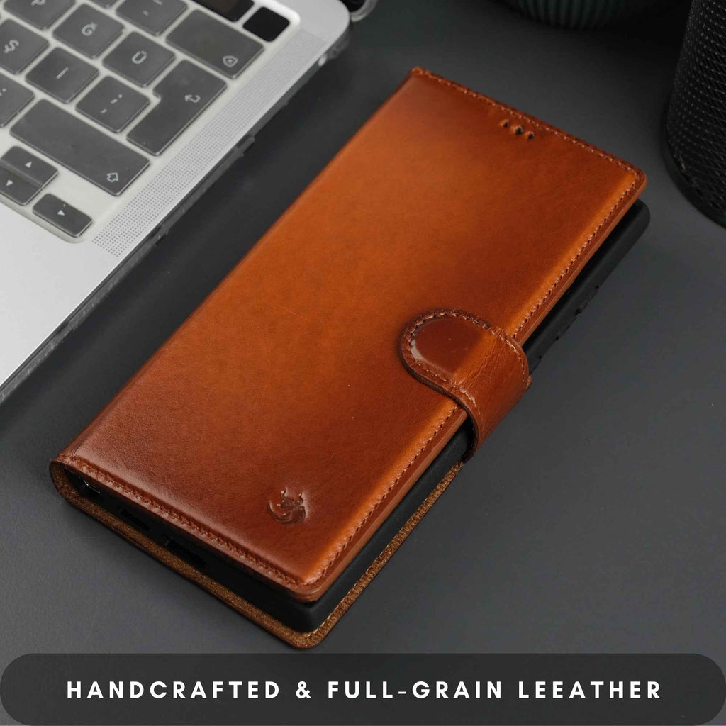 Buffalo Leather Samsung Galaxy S24 Ultra Wallet with Detachable Case
