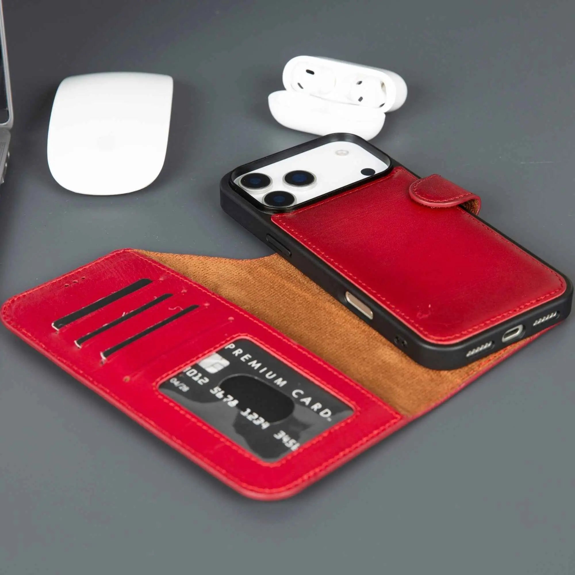 Casper iPhone 17 Pro Leather Wallet Case – MagSafe Compatible
